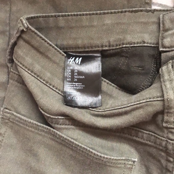 H&M olive skinny pants - Picture 2 of 3